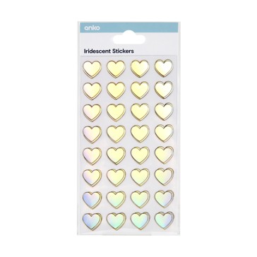 Iridescent Stickers, Heart - Anko