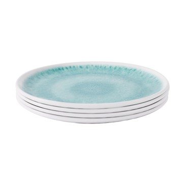 Mint Glazed Look Side Plates, 4 Pack  - Anko