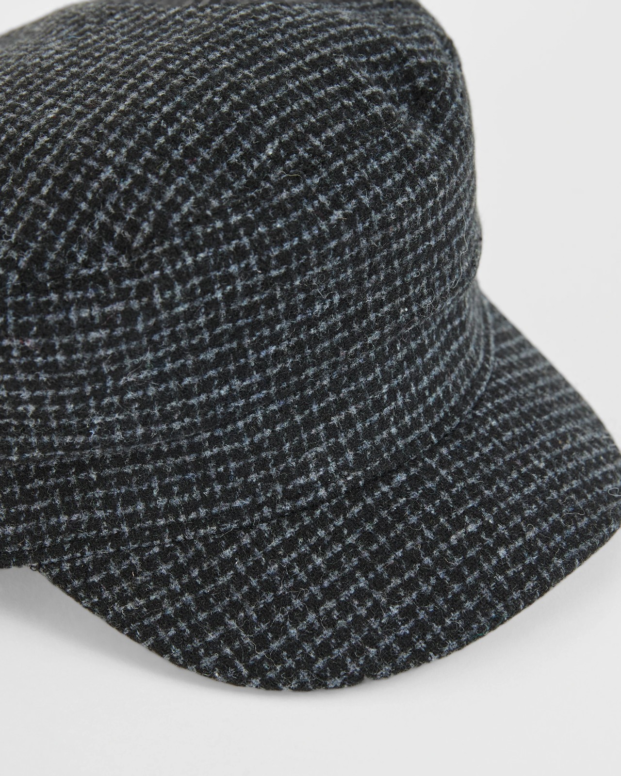 Check Baker Boy Cap - Black / Grey 2 of 4