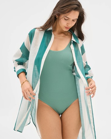 Resort Graphic Fun Stripe Shirt