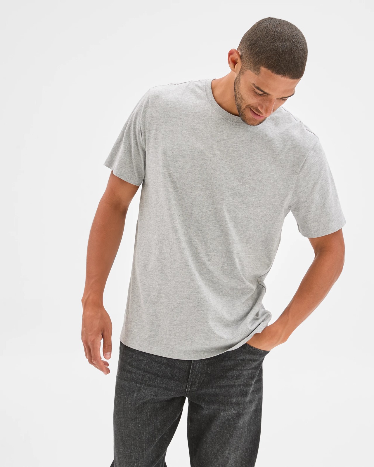 Australian Cotton T-Shirt - Grey Marle 3 of 6