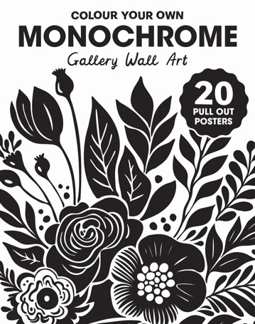 Colour Your Own Monochrome Gallery Wall Art - Book