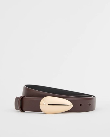Irregular Almond Buckle Jean Belt