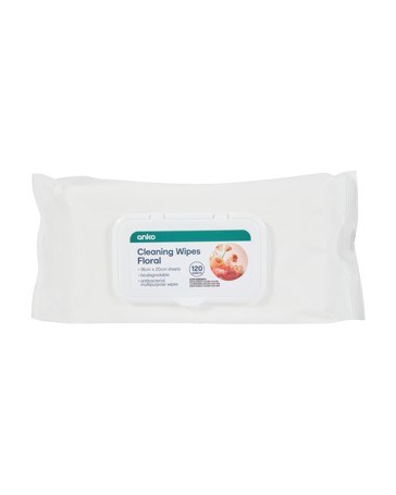 Anko 120 Pack Cleaning Wipes, Floral
