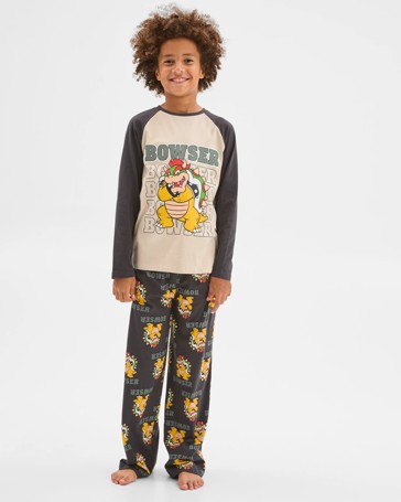 Super Mario Australian Cotton Older Boys Jersey Pyjama Set