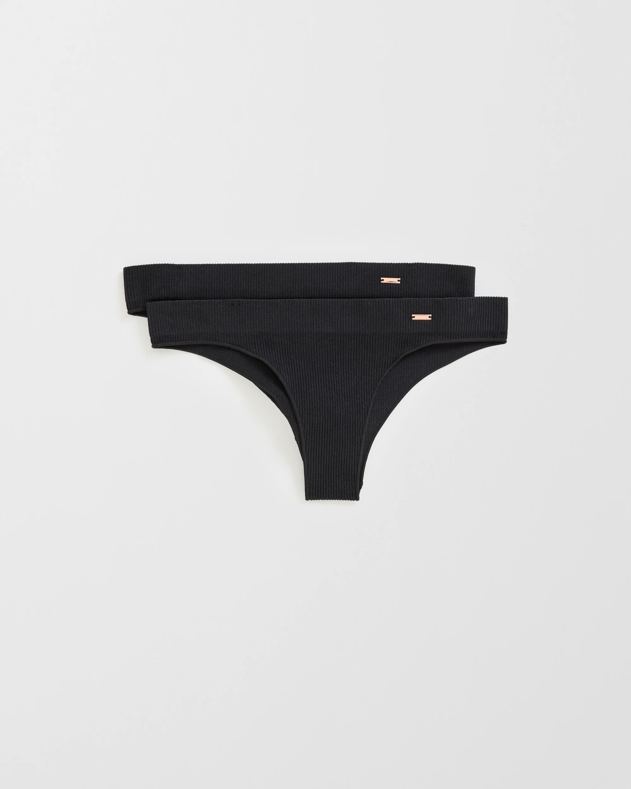 Lily Loves 2 Pack Rib Seamfree Brazilian Briefs - Black 3 of 6