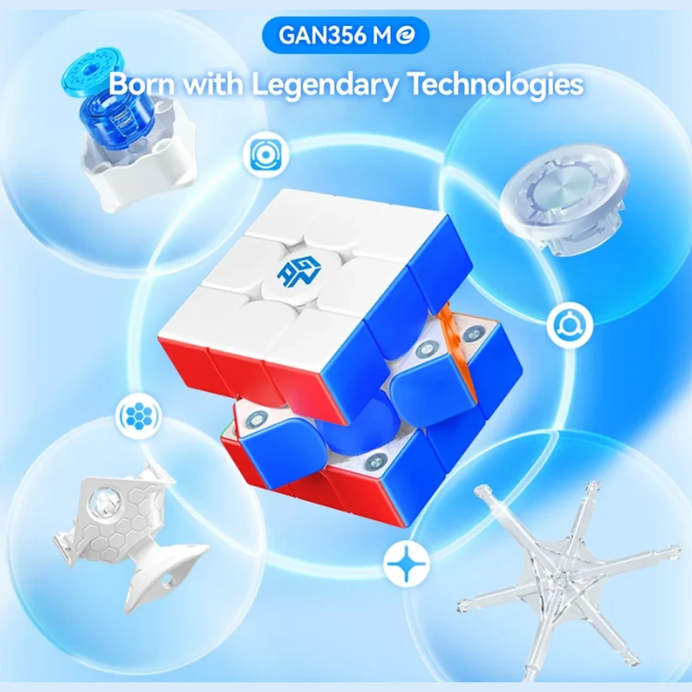 GAN 356 Me Competition Magnetic Speed Cube 3x3 4 of 4