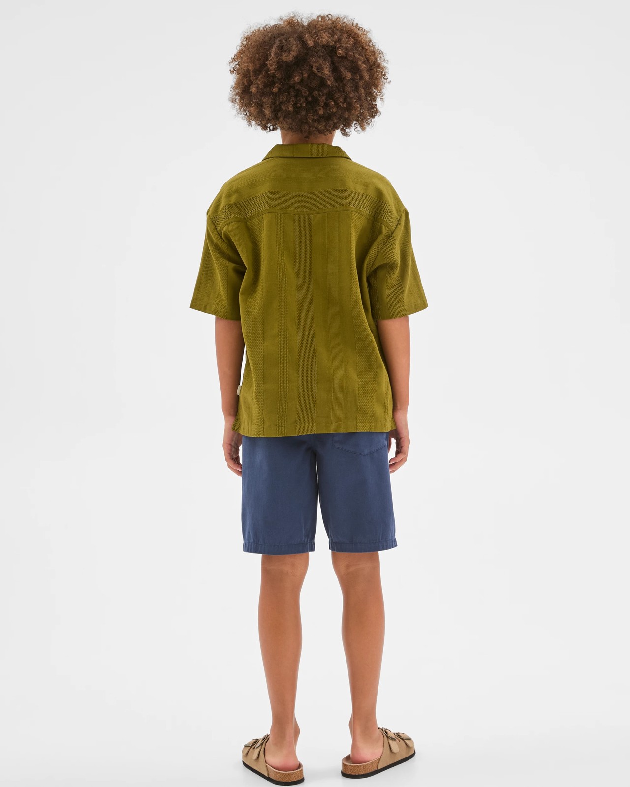 Elastic Waist Chino Shorts - Navy 4 of 6