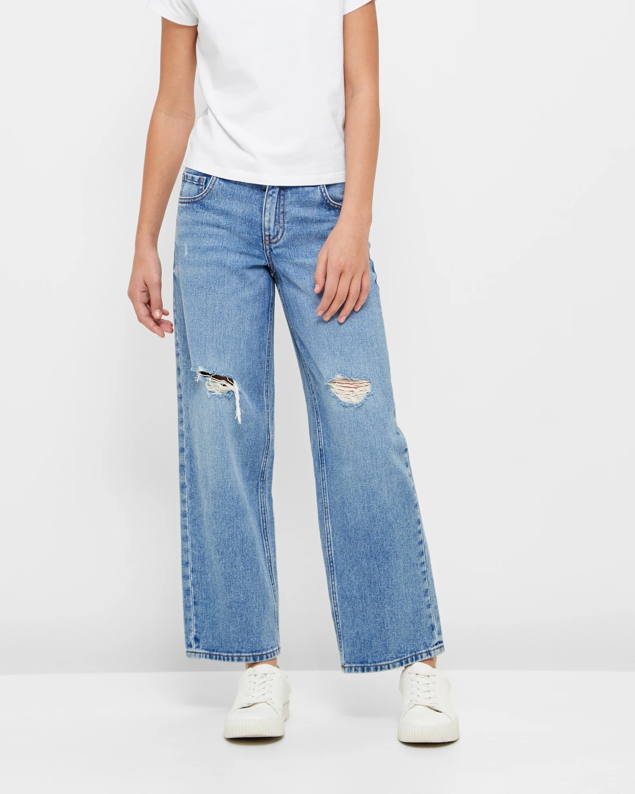 Wide Leg Low Rise Denim Jeans | Target Australia