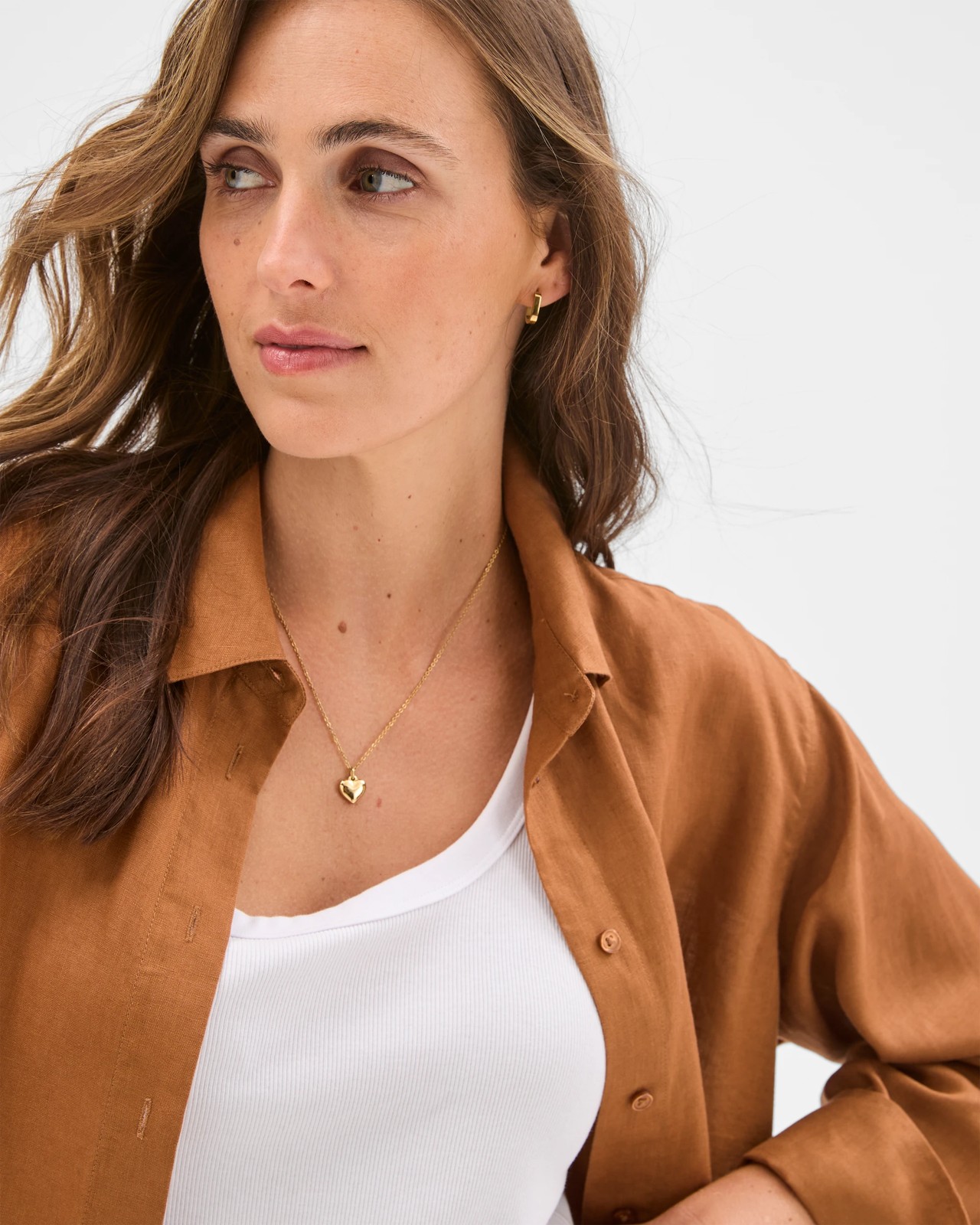 European Linen Long Sleeve Shirt - Butterscotch 4 of 6