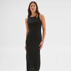 Sleeveless Crepe Knit Dress - Preview