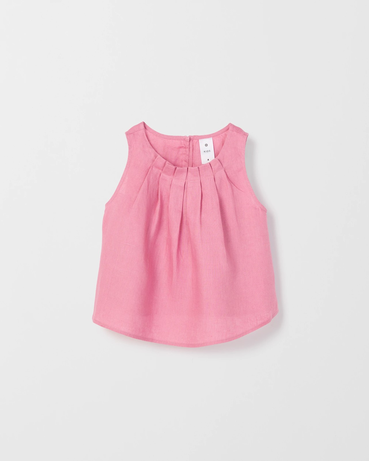 European Linen Co-ord Tank Top - Pink 5 of 6