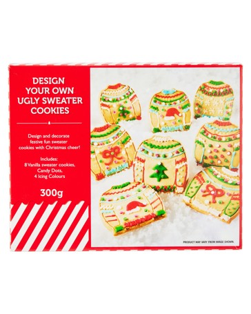 Design Your Own Ugly Sweater Cookies 300g - Anko