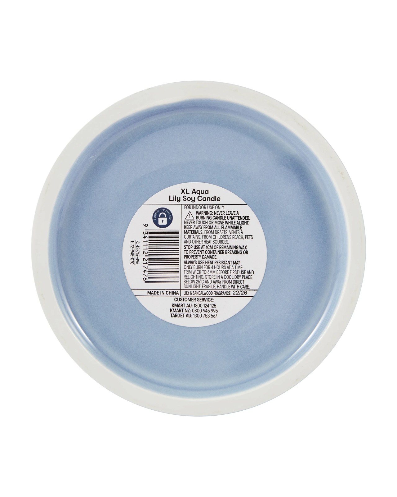 Anko XL Aqua Lily Soy Candle 5 of 5