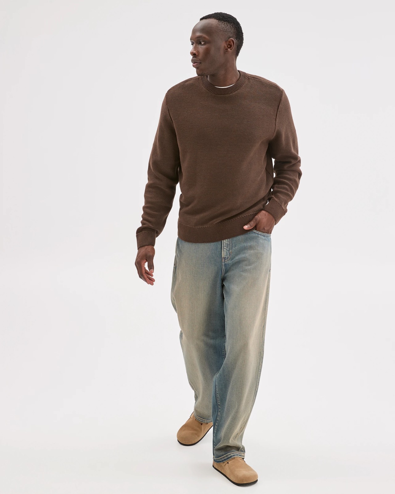 Commons Australian Cotton Oversized Knit Jumper - Worn Brown 2 of 5