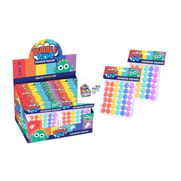 Bubble Pop Rainbow Square - Assorted*