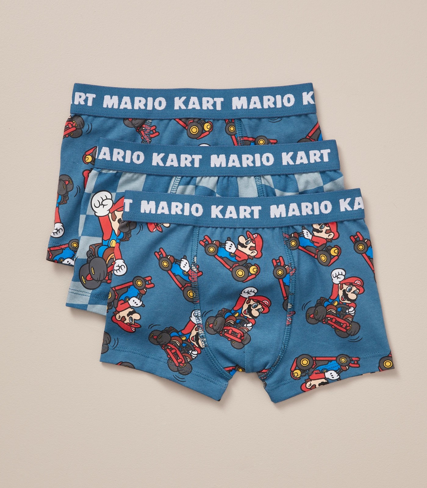 3-pack Boxer Shorts - Green/Super Mario - Kids