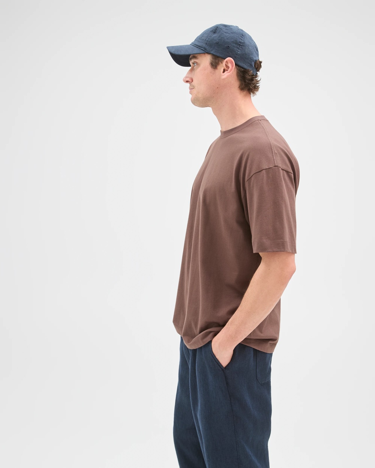 Australian Cotton Relaxed T-Shirt - Chocolate 4 of 6