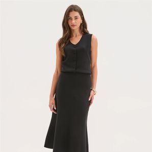 Petites Crepe Knit Fit & Flare Skirt