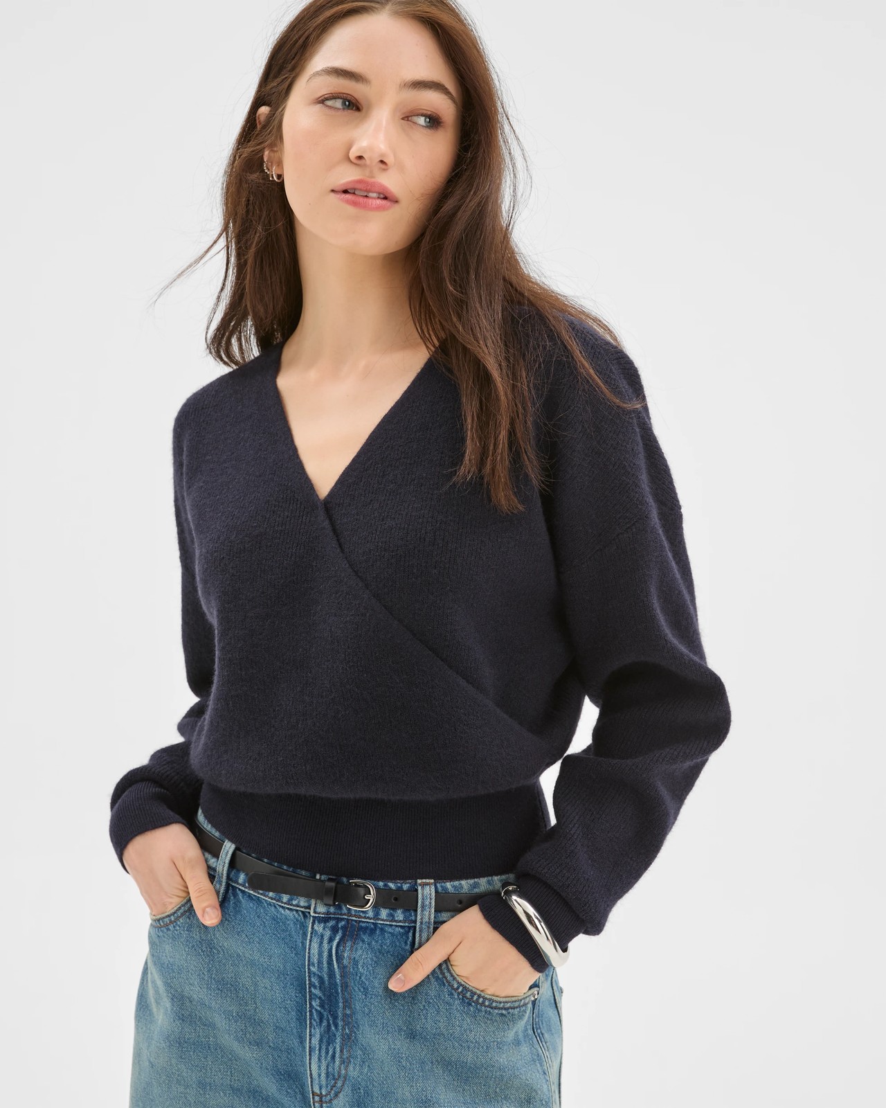 Lily Loves Wrap Jumper - Blue + Black 3 of 6