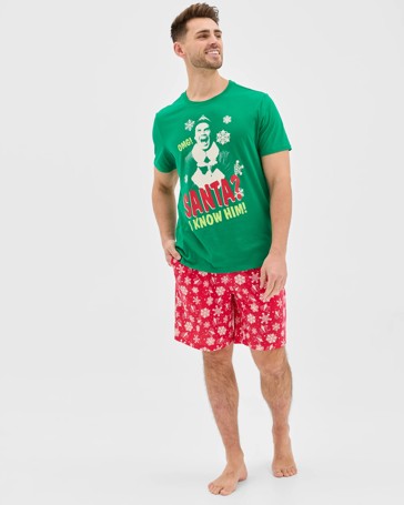 Short Sleeve Top and Shorts Christmas Pyjama Set