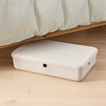 Anko Felt Underbed Basket with Lid - Beige
