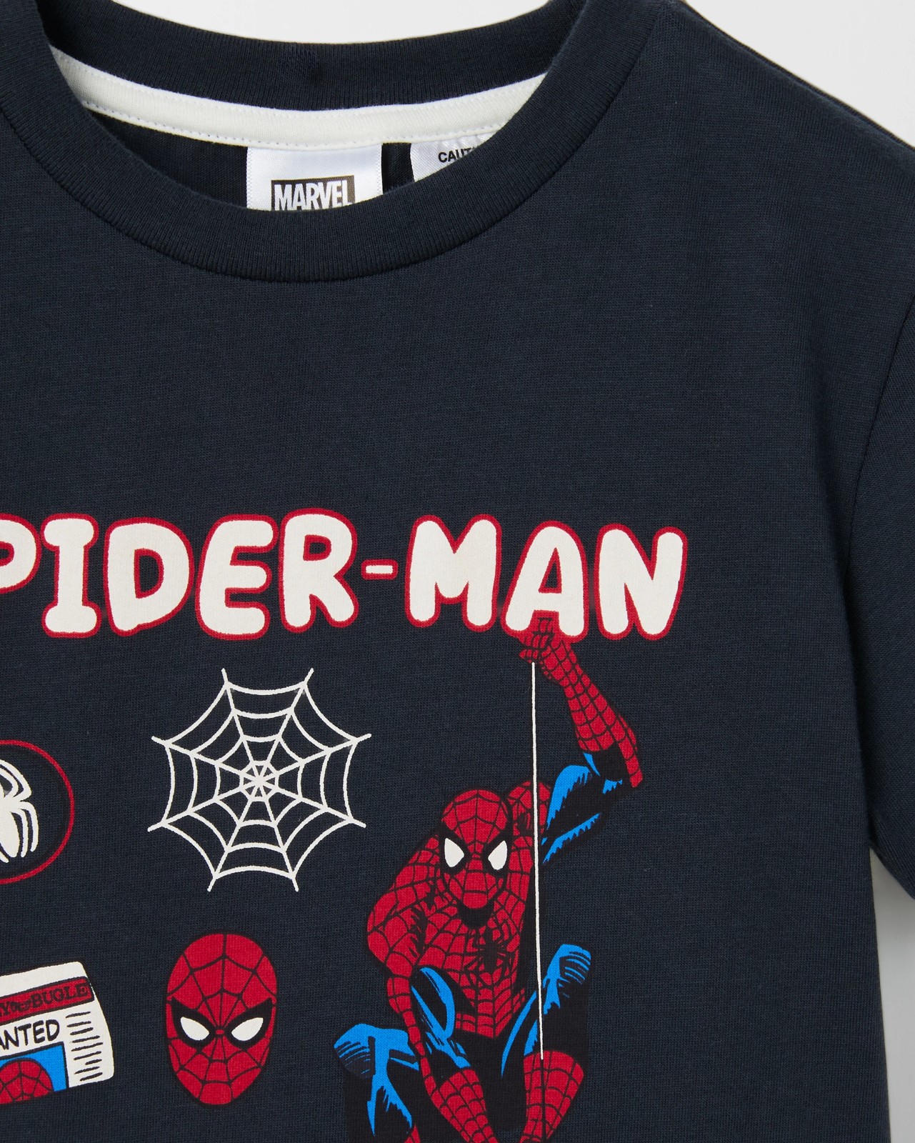 Disney Organic Cotton 2 Pack Younger Boys Top & Shorts Pyjama Set - Spiderman Blue 6 of 6