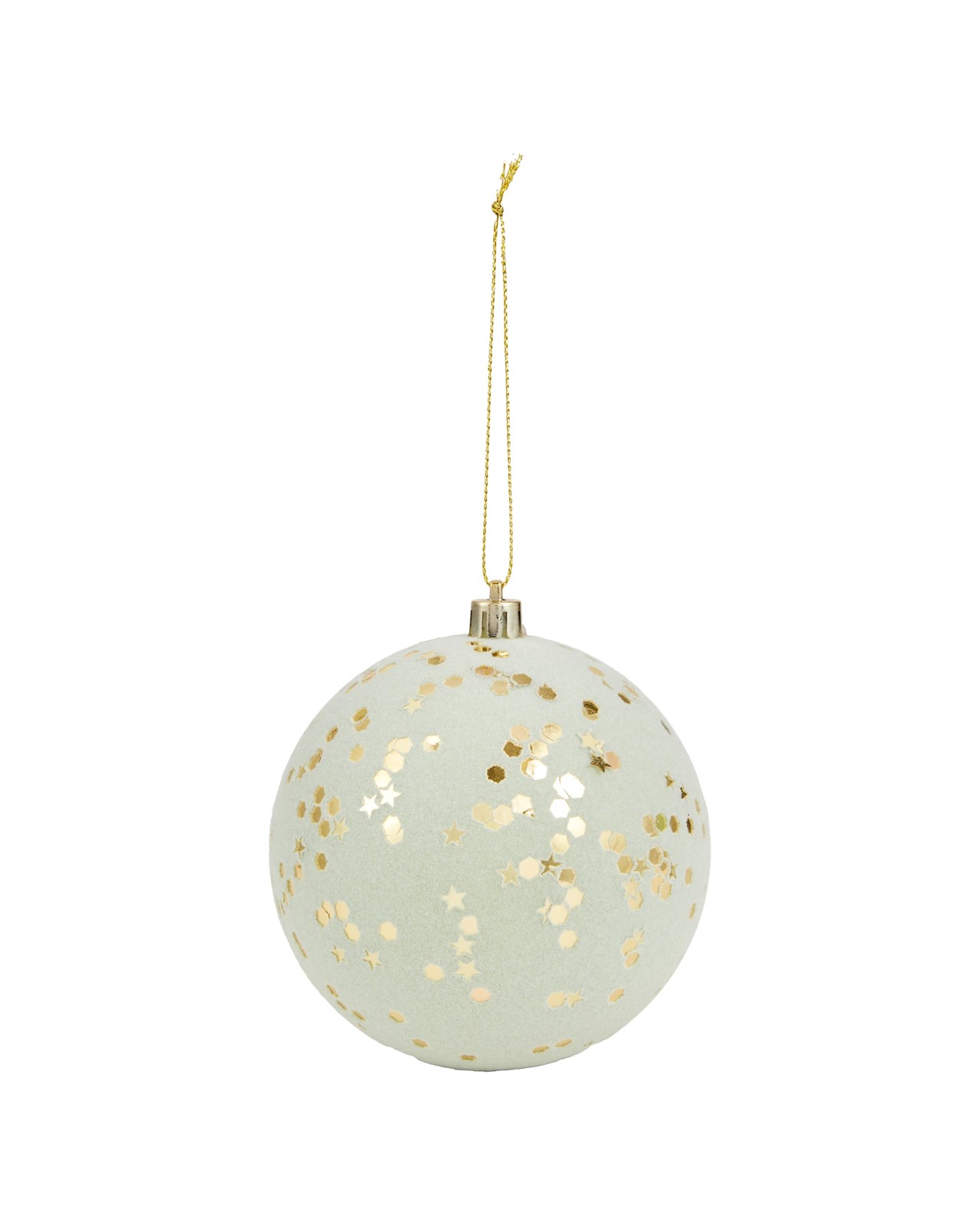 Anko 9 Pack 10cm Natural Flocked Baubles 3 of 5
