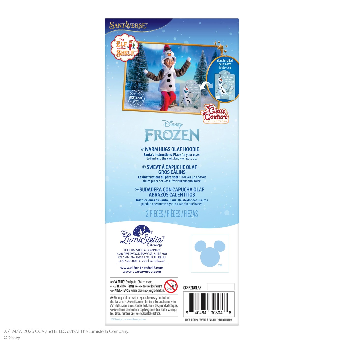 2 Piece Santaverse The Elf on the Shelf: Disney Frozen Elf Clothes 2 of 5