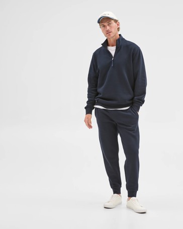 Australian Cotton Blend Fleece Half Zip Top