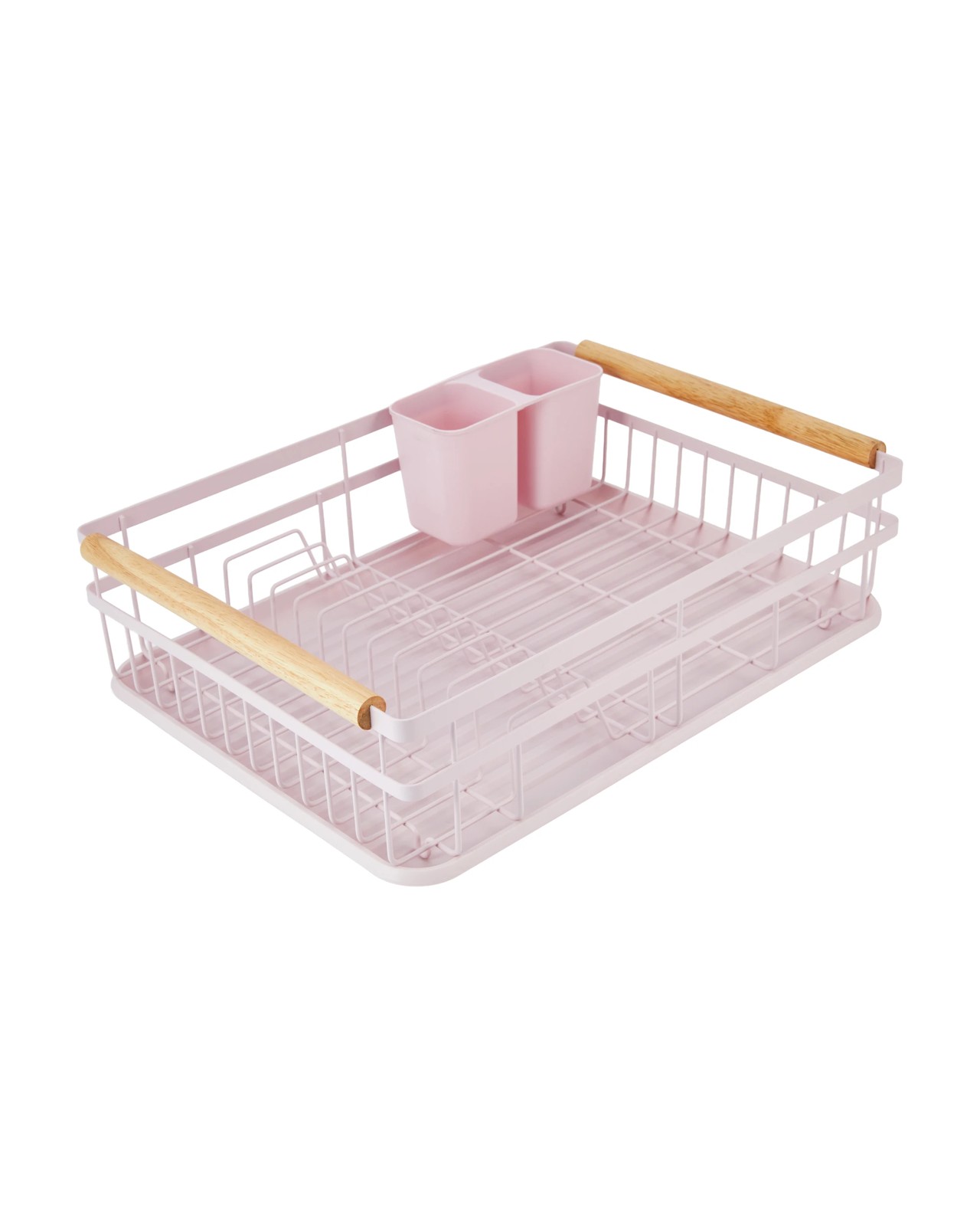 Anko Pink Wooden Handle Dish Rack 3 of 6