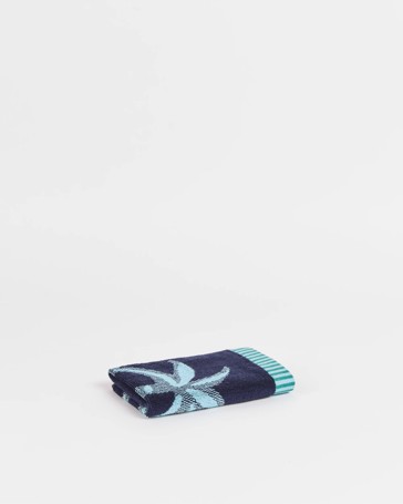 Kids Dino Australian Cotton Hand Towel - Peacoat