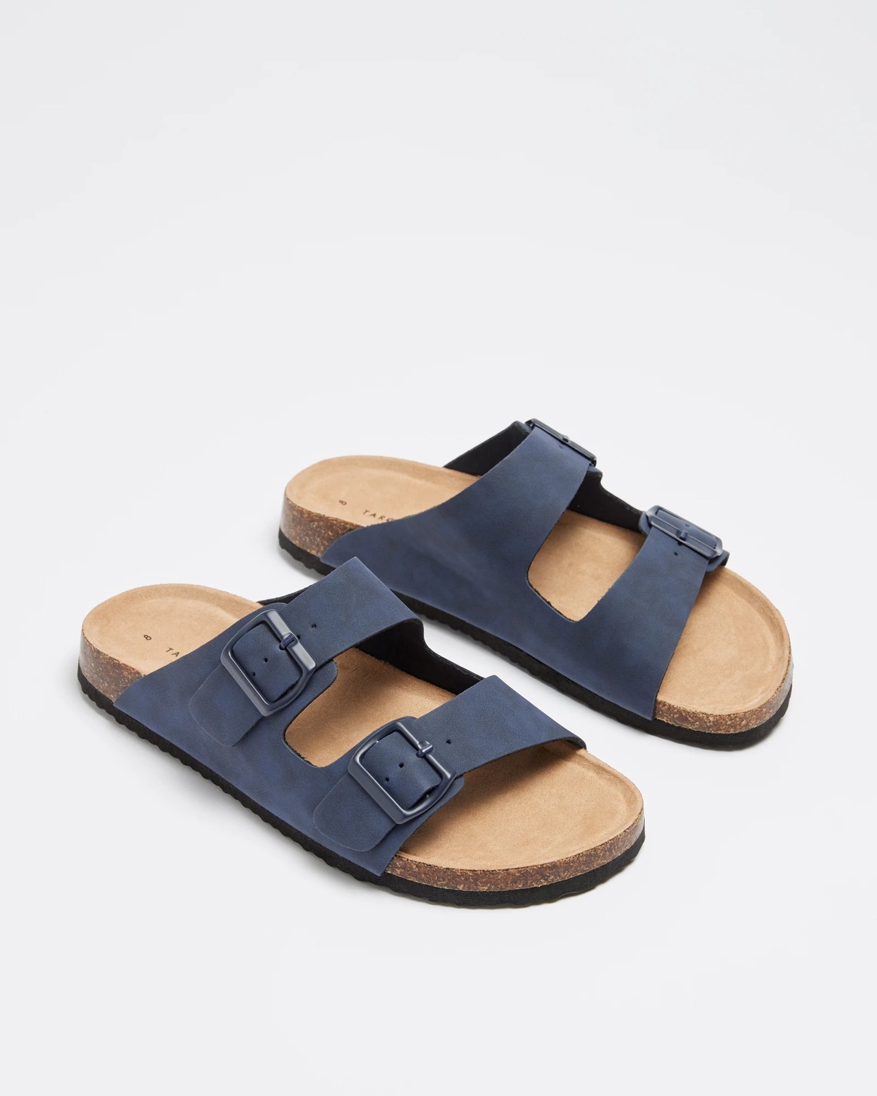 Navy blue sandals target new arrivals