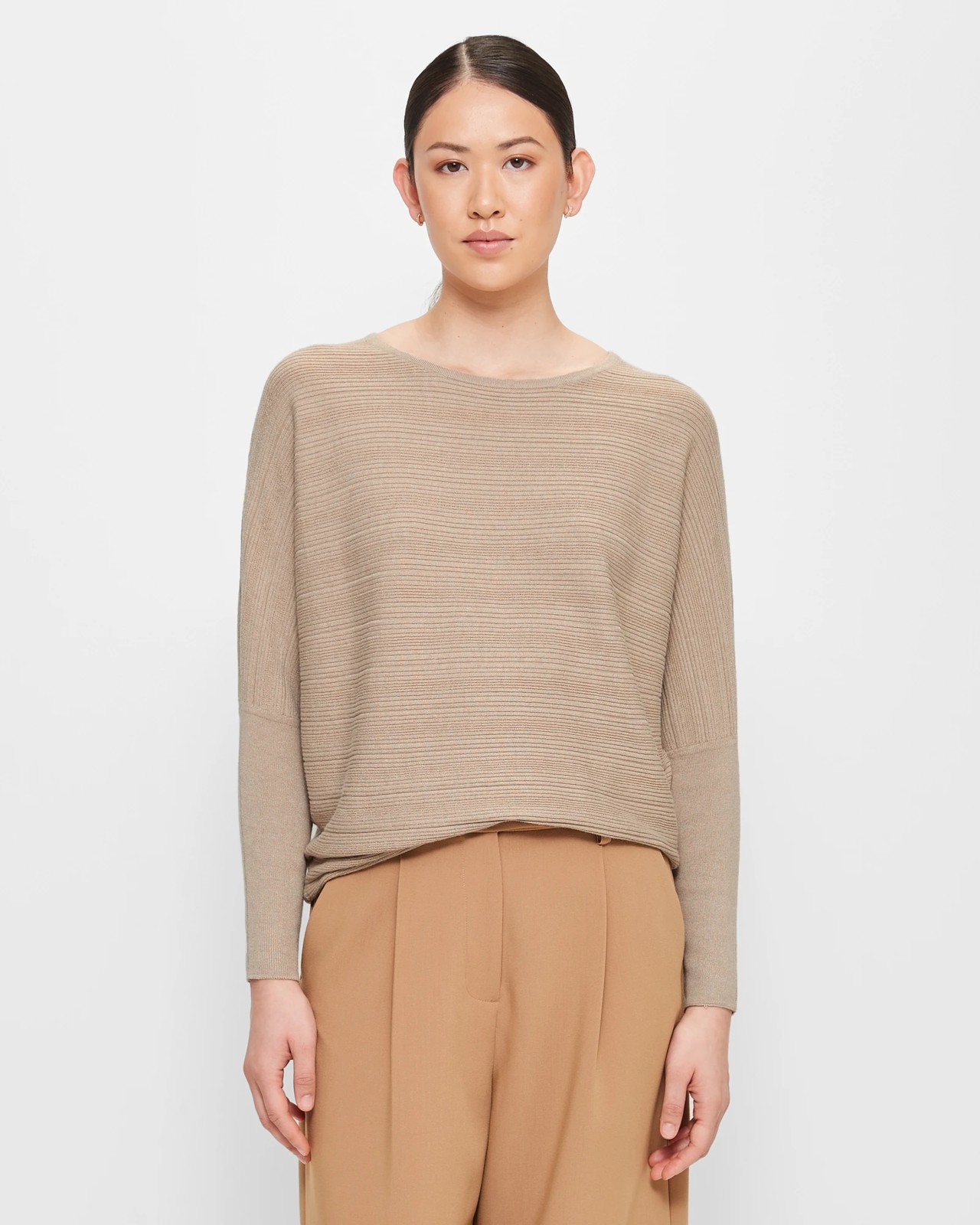 Wool Cashmere Dolman Turtle Neck Sweater