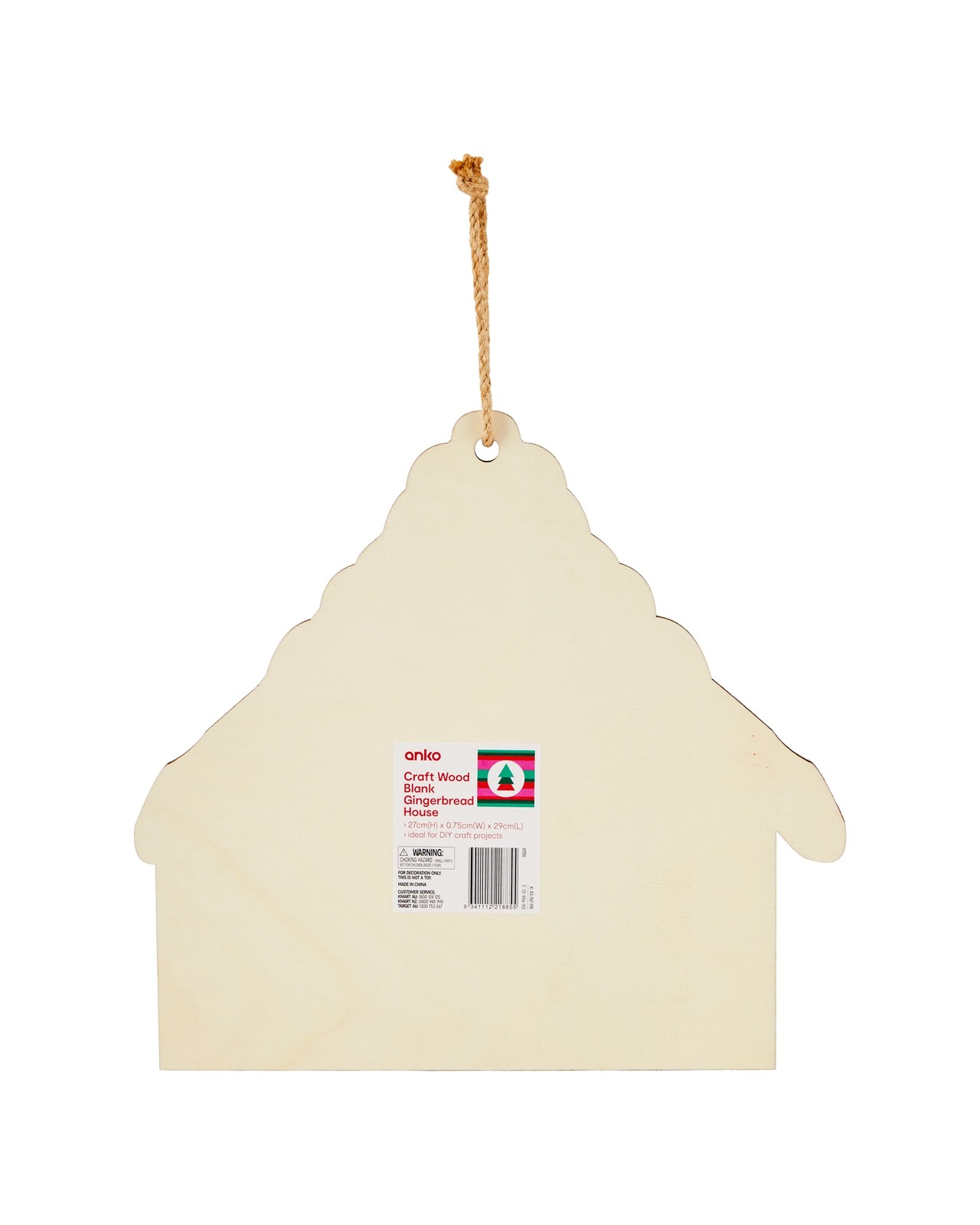Anko Craft Wood Blank Gingerbread House 5 of 5