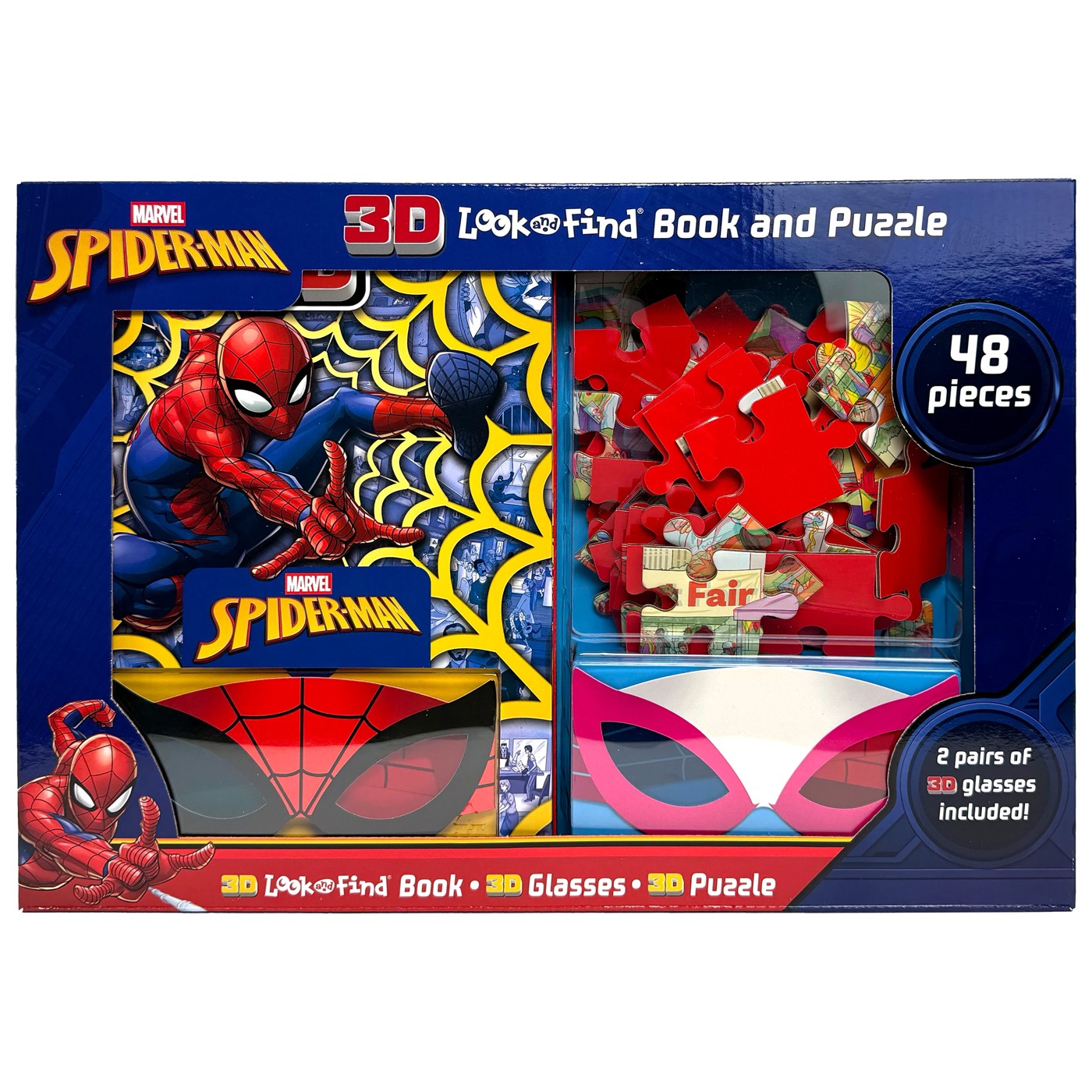 Marvel Spider-Man: 3D Look and Find Book and Puzzle Set 2 of 6