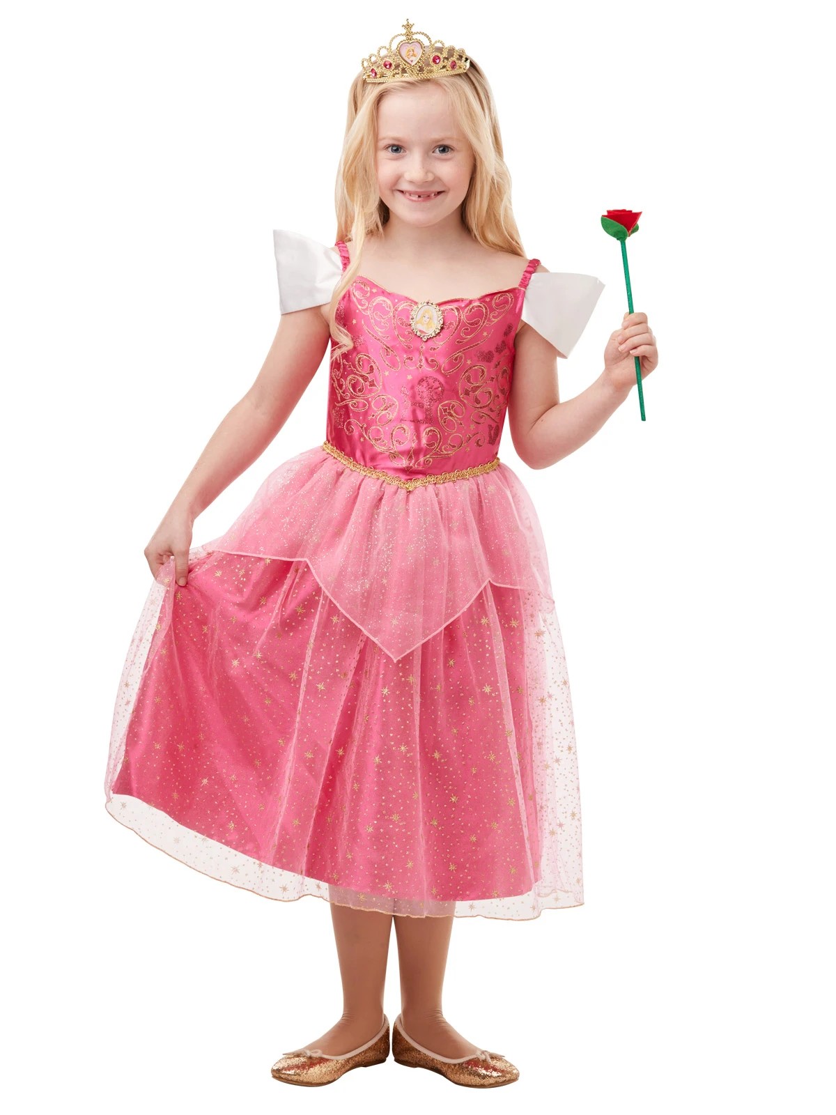 Upcycled Sleeping Beauty Costume, hotsell (Pink Dress, Top, Gold Belt an Tutu) Custom Youth Size