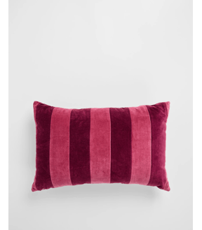 Lacy Velvet Stripe Cushion