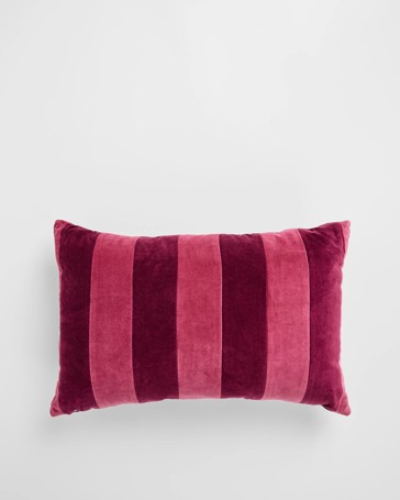 Lacy Velvet Stripe Cushion