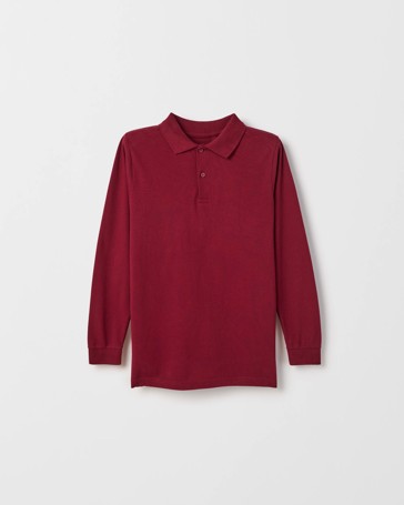 Australian Cotton School Long Sleeve Polo Top