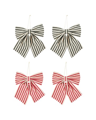 Anko 2 Pack Medium Stripe Bows - Assorted