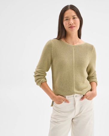 Australian Cotton Blend Ottoman Twist Sweater