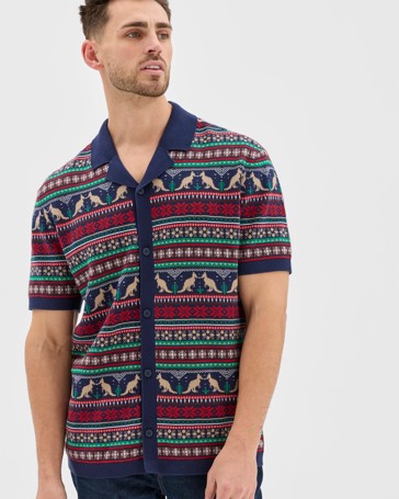 Australian Cotton Christmas Fairisle Knit Shirt
