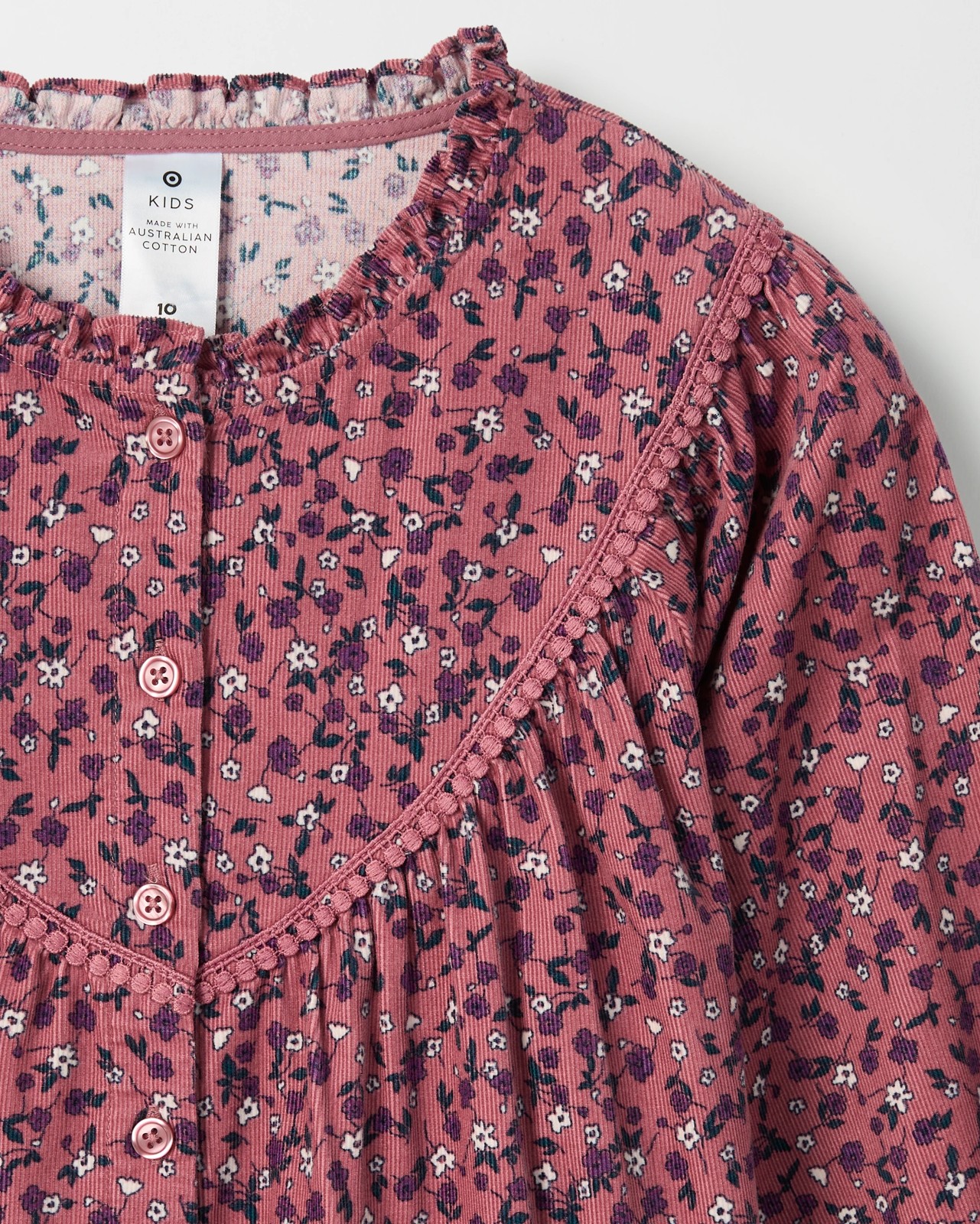 Australian Cotton Long Sleeve Woven Cord Top 2 of 2