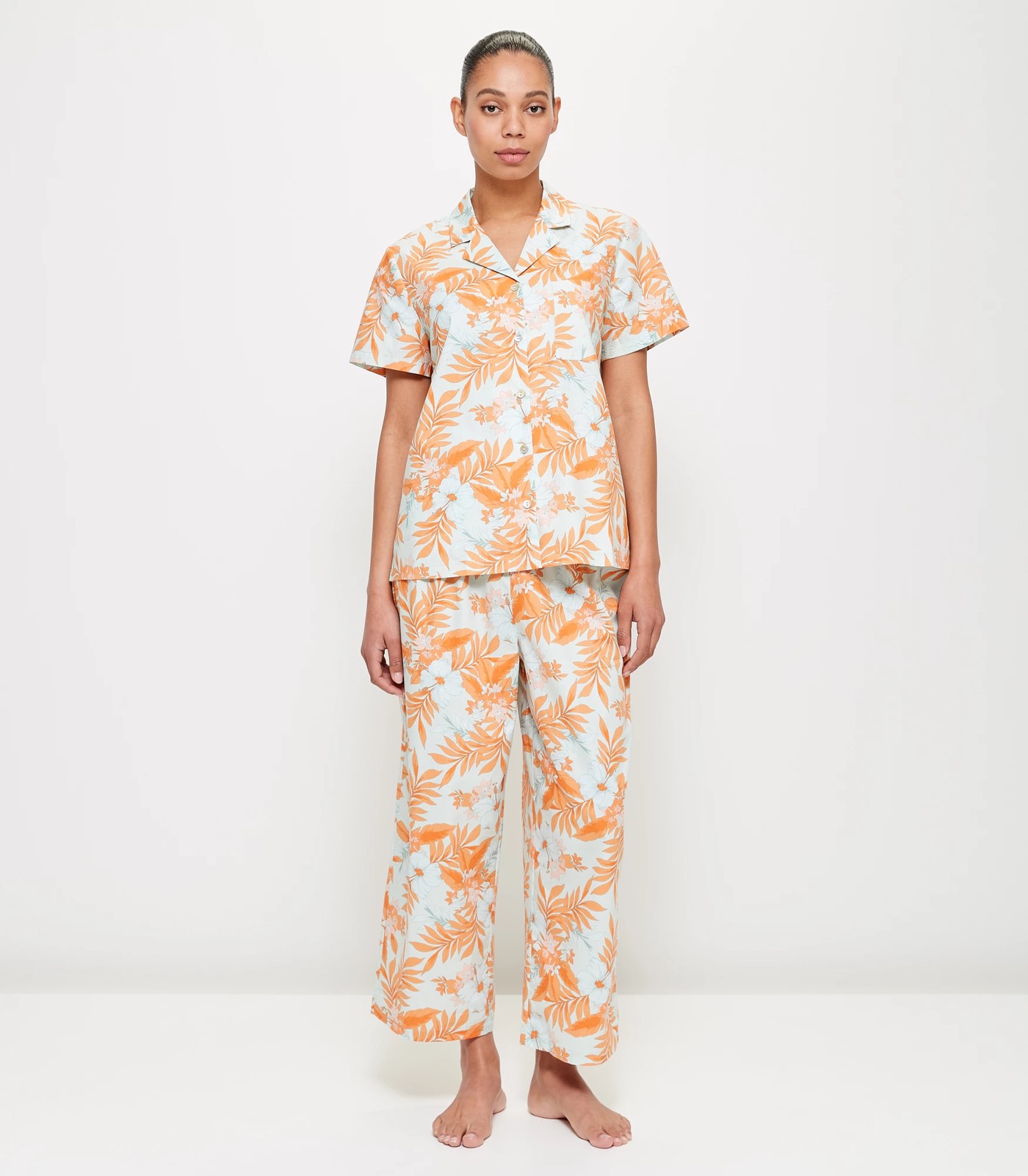 Printed Cotton Poplin Sleep Pyjama Set | Target Australia