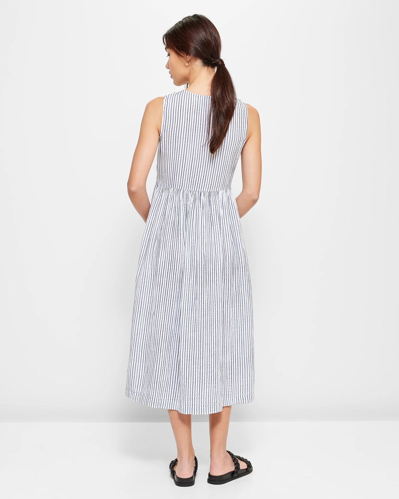 Double Cloth Button Through Midi Dress 4 of 5