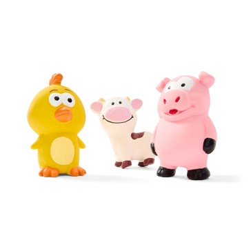 3 Pack Pet Toy Latex Animals - Anko