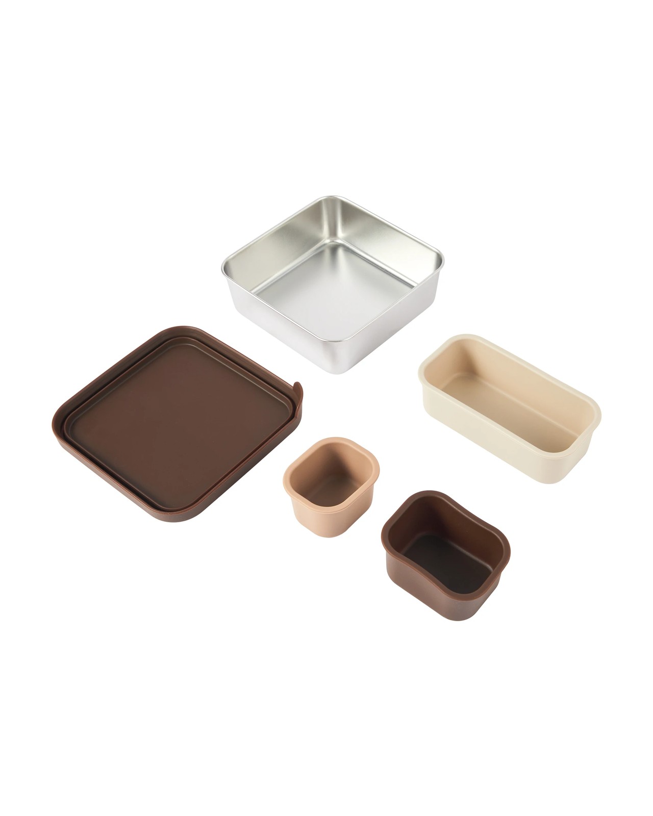 Anko Stainless Steel Silicone Lunch Box - Brown 3 of 4