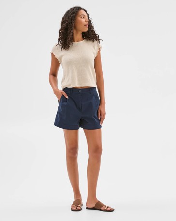 Australian Cotton Blend Textured Crew T-Shirt