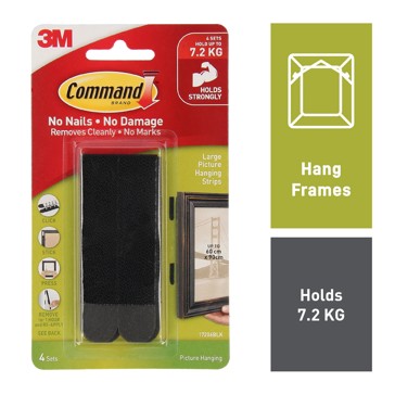 Command Picture Hanging Strips Large - Black